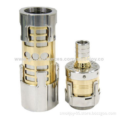 26650 Electronic Cigarette Mod, Stainless Steel and Brass Dreadnaut, Hybrid